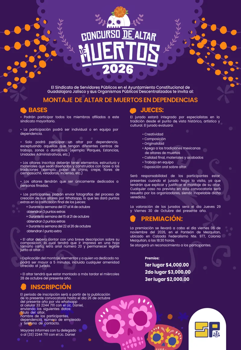 Bases del concurso de Altar de Muertos