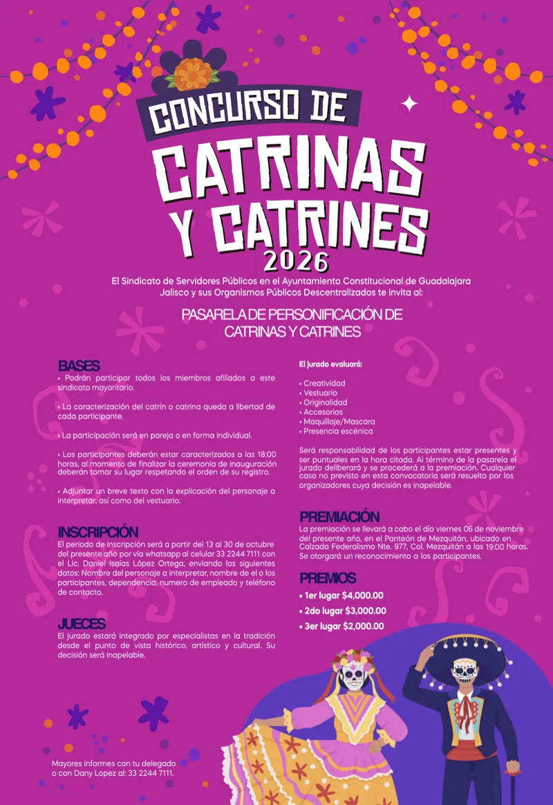 Bases del concurso de Catrines y Catrinas