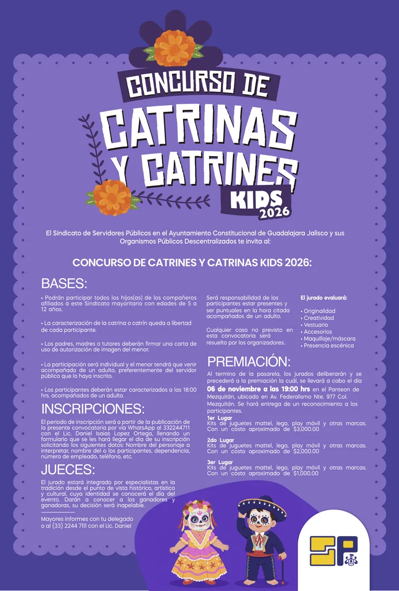 Bases del concurso de Catrines y Catrinas Kids